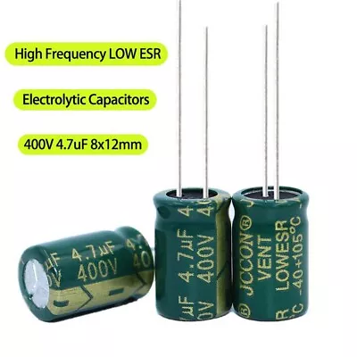 400V 4.7uF LOW ESR Radial Radial Electrolytic Capacitors 105°C Capacitor 8x12mm • $2.45