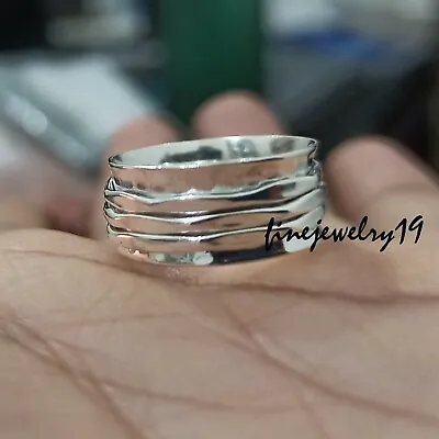 925 Sterling Silver Spinner Ring Meditation Ring Handmade Ring Gift Jewelry-AO04 • $9.78