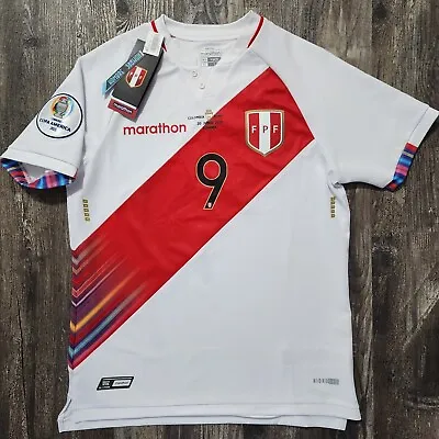 2021 Marathon Peru Home Soccer Jersey Cueva Lapadula Men S & M Conmebol • $160
