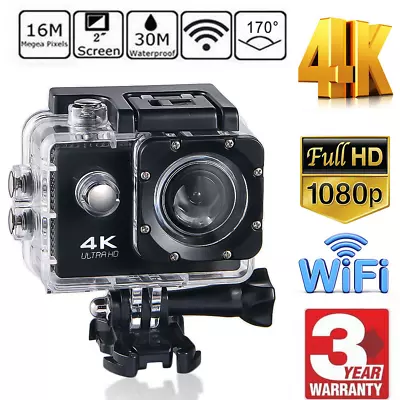 Upgrade Wifi 1080P 4K Ultra HD Sport Action Camera DVR DV Waterproof Camcorder • $32.29