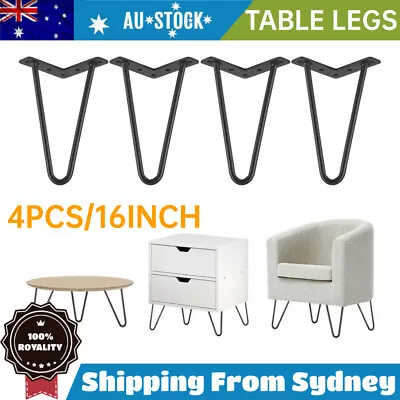 4x Hairpin Legs Coffee Dinner Table Steel Industrial Desk Bench 2Rod Home Decor • $29.35
