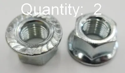 2 X New Flanged Regular Axle Nuts 3/8  X 26T Chrome  Bicycle Axle Nut • $6.99