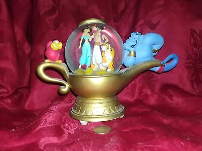 Aladin And Jasmine Genie Lamp Snowglobe Eago Sasha Disney Retro Vintage Works • $79.99