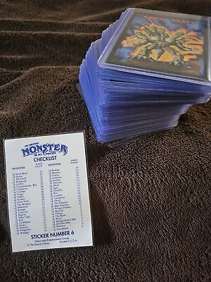 1991 Monster In My Pocket Cards 48 Cards Full Set (Without Sticker Poster Set) • $110
