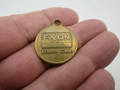 Vintage Exxon Gasoline Travel Club ID Return Tag Keychain Fob Medallion Token • $6