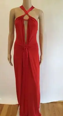 Valentino Vintage Sexy Plunging Open Back Gown Sz Small • $2499.95