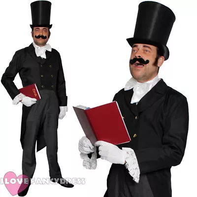 Victorian Man Costume Mens Christmas Caroller Fancy Dress Costume Dickensian • £29.99