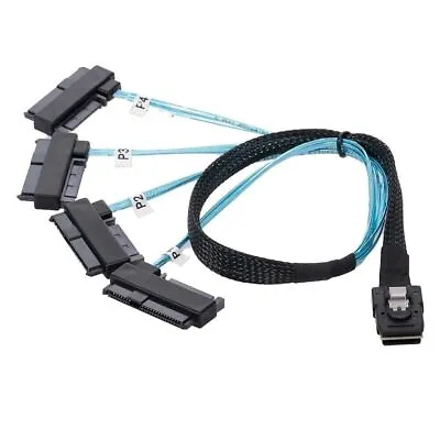 SAS Disk To 4 SFF-8482 Target Mini SAS SFF-8087 Host And SATA Cable SAS Cable • $11.82