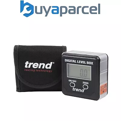 TREND DLB Magnetic Digital Level Box Mitre Table Saw Surface Angle Finder + Case • £23.89
