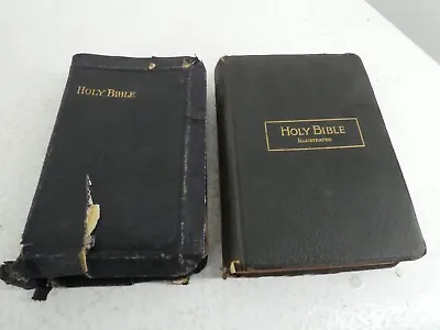 £60 • Buy 2x Antique Holy Bible Old & New Testaments Eyre & Spottiswoode Vintage Books E22