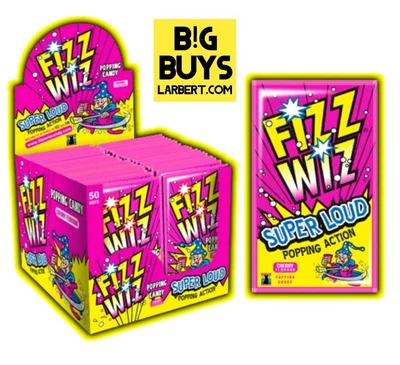 £10 • Buy Box Of 50 Cherry Fizz Wiz Space Dust Popping Candy Retro Sweets Fiz Wizz Sealed