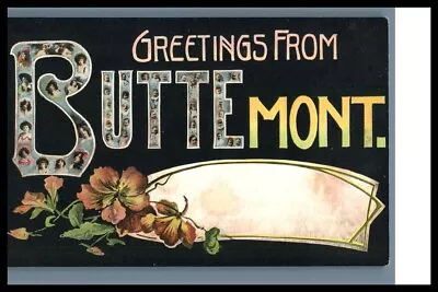 Butte Montana MT Greetings From Color Vintage Ladies And Babies Germany • $5.95