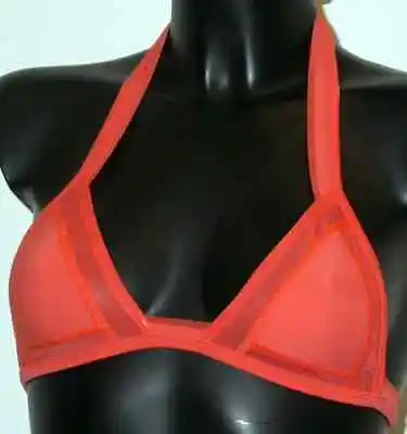 Nwt~STELLA McCARTNEY Adidas BIKINI TOP Triangle Swim 40 Calypso Red Orange  • $39.99