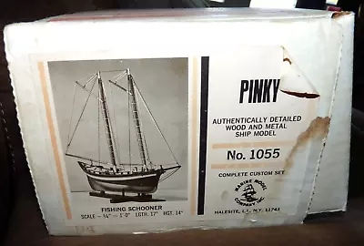 Marine Model Co. Pinky-stern Schooner #1055 1957 Kit 1820-70 New In Box VINTAGE • $99.99