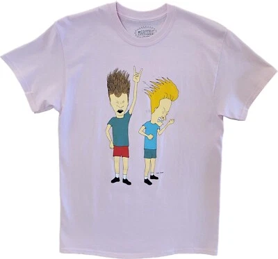 $10.80 • Buy New Men's Beavis And Butt-Head MTV Pink Mike Judge Retro Vintage T-Shirt Tee