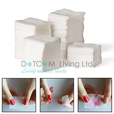Lint Free Nail Art Wipes Paper Pad Tips Glue Polish Remover Clean Mobile 900Pcs • £3.45