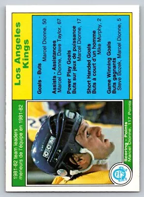 1982 O-Pee-Chee Marcel Dionne #149  TL     Los Angeles Kings 101386 • $1