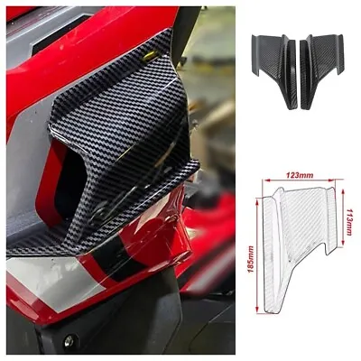 Motorcycle Front Fairing Aerodynamic Winglets Spoilers Air Deflector Wing Kit • $23.49