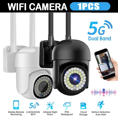 1080P HD 5G WIFI Camera Wireless Outdoor IP PTZ Smart Home CCTV Security IR Cam • $23.90
