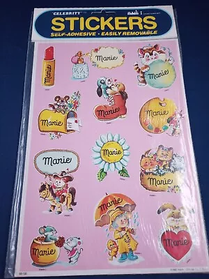 Vtg MARIE Celebrity Stickers Sealed Mark I Name Stickers *505 • $12