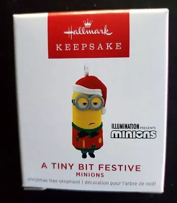 Hallmark 2022 A Tiny Bit Festive Minions Miniature Christmas New Ornament • $9.95