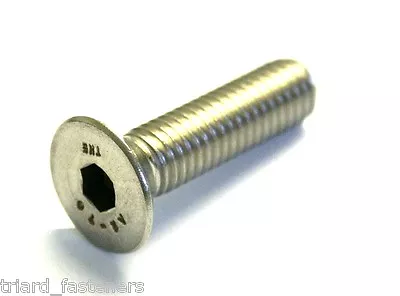 £3.60 • Buy M10 X 45 Socket Countersunk Bolts / CSK Allen Screws A2 - Stainless 6PK DIN 7991