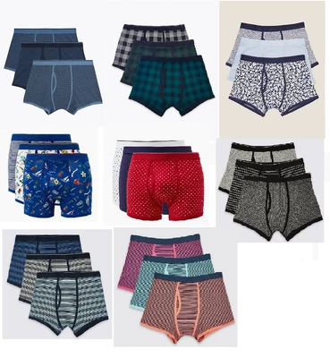 £13.99 • Buy M&S Mens 3 Pack Trunks Cool & Fresh Flexifit Stretch Underwear Cotton Lycra