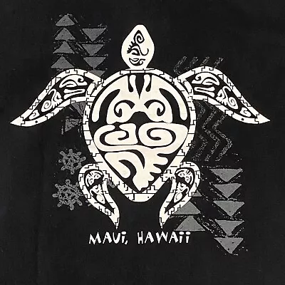 Vintage Maui Hawaii T Shirt Mens Medium Black Short Sleeve Sea Turtle Alstyle • $20.88