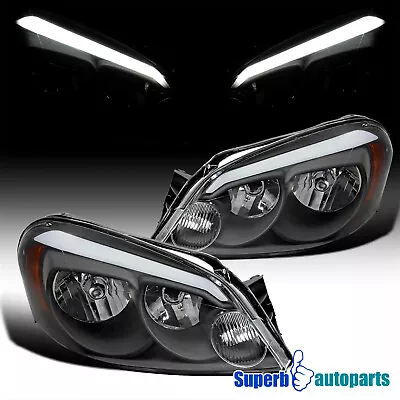 Fits 2006-2013 Chevy Impala 06-07 Monte Carlo Black Headlights W / LED Strip • $107.08