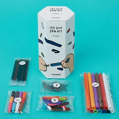 Monami 153 DIY Pen Kit BallPoint Pens 12PCS Korean Office School Supply • $9.90