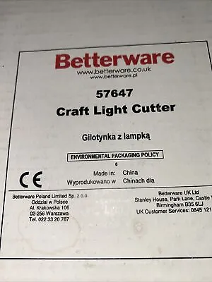 Betterware Craft Light Cutter Mini Guillotine ￼trimmer ( 57647) With Cutters • £12.99