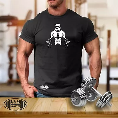 Stormtrooper T Shirt Gym Clothing Bodybuilding Training Workout Exercise MMA Top • £10.99