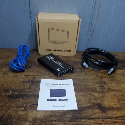 $27 • Buy 4K Audio Video Capture Card, USB 3.0 HDMI Video Capture Device Full HD