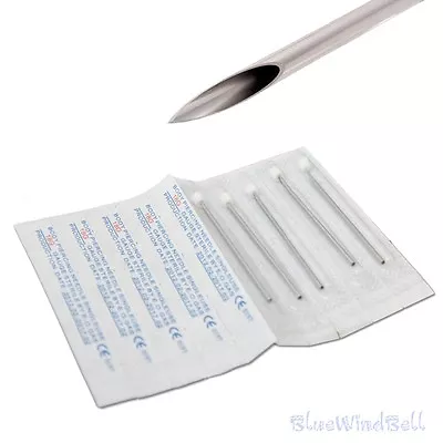 $7.79 • Buy 10,30,50 Sterile Body Piercing Needles 10,12,13,14,15,16,18,20G Navel Ear Nose