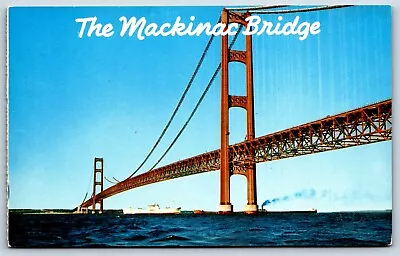MI Mackinac Bridge World's Largest Suspension Bridge Chrome Unposted • $4