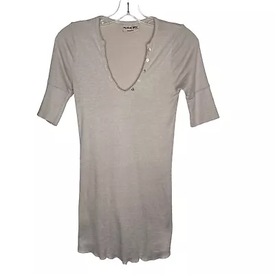 Michael Stars Womens Maternity Top Size Extra Small Short Sleeve Cream Pullover • $24.99