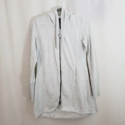 Mondetta Size S/CH Grey Full Zip Long Hooded Jacket 93% Cotton #A154 • $19.95