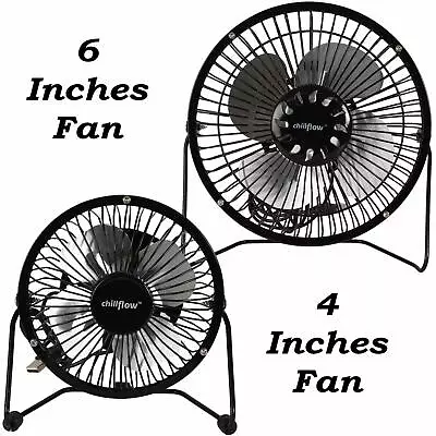 £6.99 • Buy Mini Usb Desk Fan Small Personal Table Cooler Cooling Portable Fan Metal 6 4 