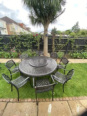 £995 • Buy Large Cast Aluminium Garden Table And 8 Chairs