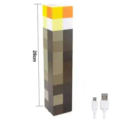 Minecraft Torch Rechargeable Portable Night Light Minecraft Decoration Gift • $18.99