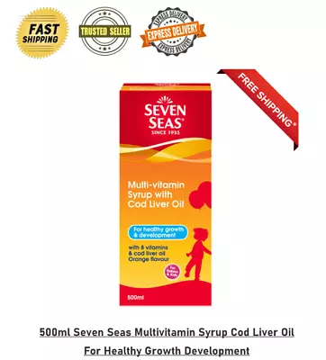 $62.50 • Buy 500ml Seven Seas Orange Flavor Multivitamin Syrup With Cod Liver Oil XPRSS SHIP