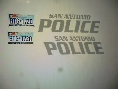 San Antonio Texas Police Stealth  Patrol Car Decals   1 :18 • $14.59