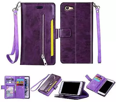 $11.50 • Buy Oppo A59 F1s Multifunction Wallet Case 9 Card Slots Front Pocket Zipper