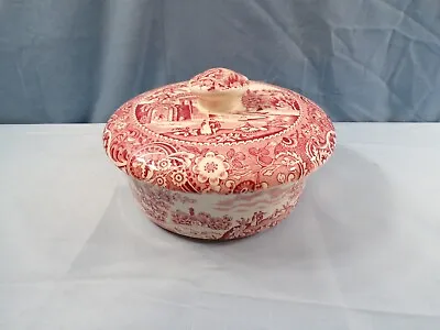 W.R. Midwinter Pink Landscape Covered Round Vegetable Serving Bowl • $19.99