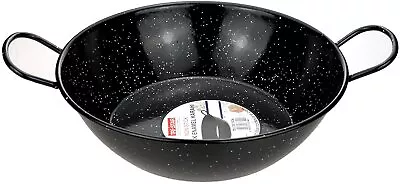 Enamel Non Stick Karahi With Handles Deep Frying Cooking Pan Serving Dish Heavy • £11.99