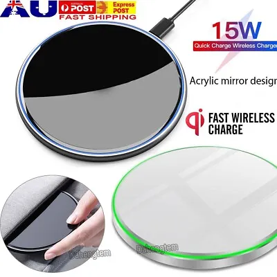 $9.99 • Buy Qi Wireless Charger Pad Fast Charging For IPhone 13 12 XS Pro Max Samsung Oppo