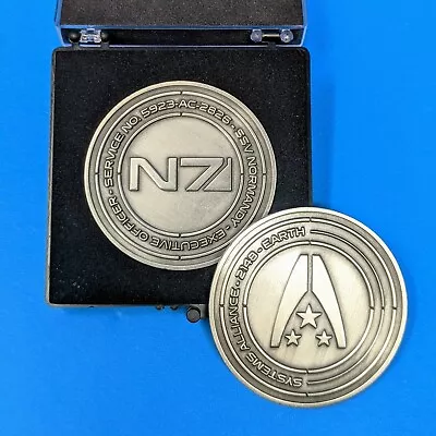 Mass Effect 1 2 3 Limited SSV Normandy SR1 Shepard N7 Coin Figure Statue Badge • $169.95