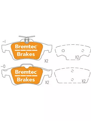 Bremtec Trade Line Brake Pads Fits Volvo V50 2.5 545 T5 AWD (BT2250TS) • $36.18