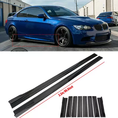 Side Skirt Rocker Panel Extension Black For BMW F30 E92 E90 E36 E30 328i 335i • $45.95