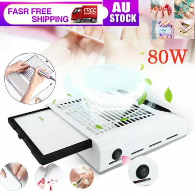 80W Salon Nail Art Vacuum Cleaner W/ Filter Manicure Dust Suction Fan Collector  • $39.99